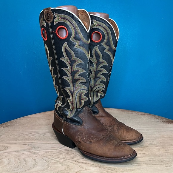 Tony Lama Men’s Buckaroo Tall Cowboy Western Boots RR1002 Multicolor Size 9.5 - Picture 1 of 14